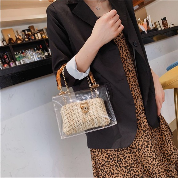 Siesta Key Transparent 2 Piece Cross Body Bag - Picture 3 of 5